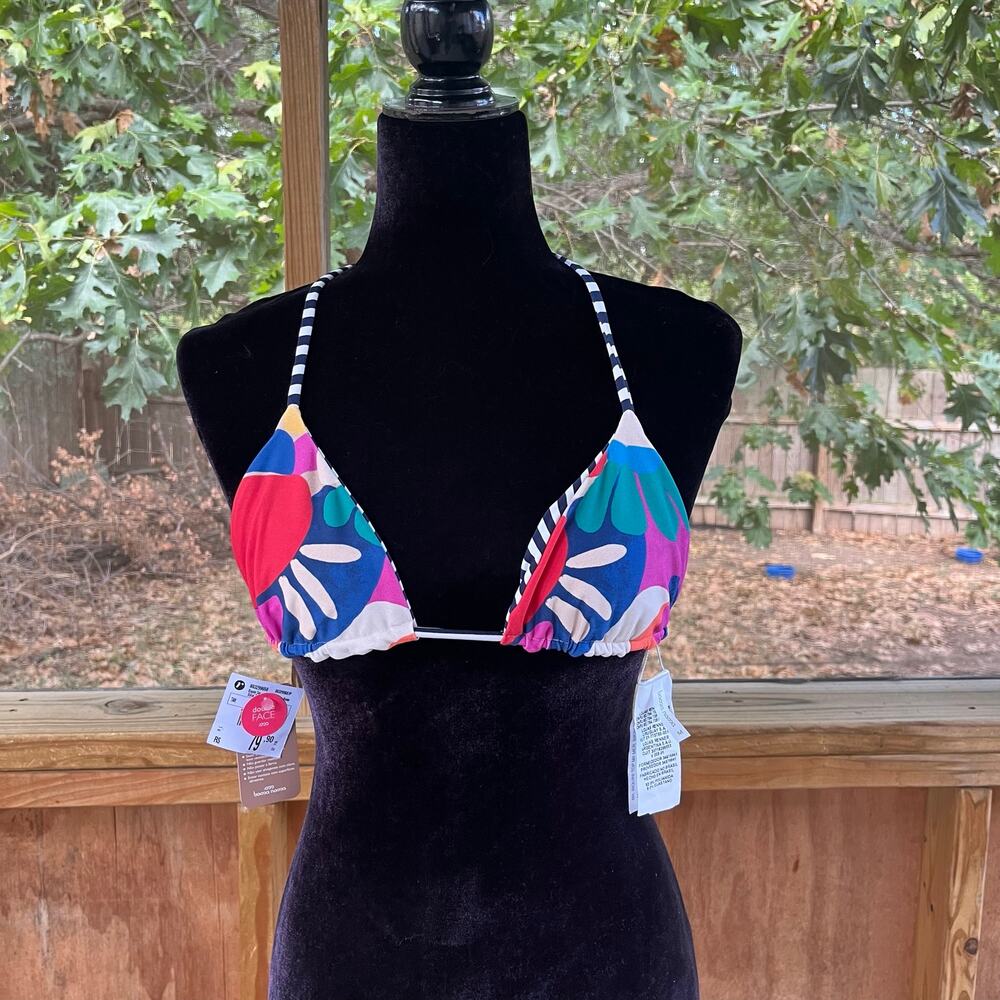 Bossa Nossa Women's Reversible String Bikini Top Size M. NEW!
